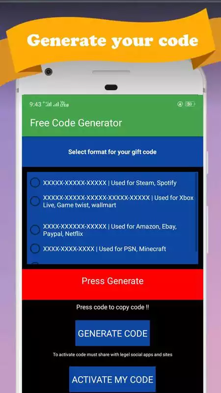 Play Gift Code Generator | Activator